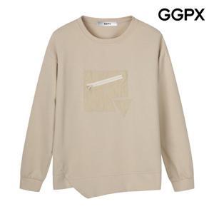 [지지피엑스]지퍼 포켓 언밸런스 맨투맨 티셔츠 (GP9TS012F)