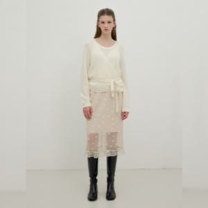 [올리브데올리브]쉬어 플라워 스커트 (OW5AS802-GB)