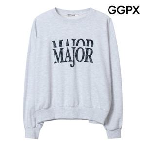 GGPX  데님 부클 레터링 맨투맨 티셔츠 (GP8TS008F)