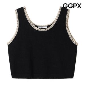 [지지피엑스]레이스 트리밍 크롭 니트 베스트 GP9VT023F