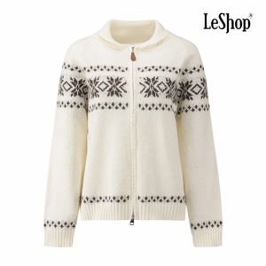 [르샵] 숄카라 눈꽃 노르딕 집업 니트 가디건 (BP9KC017A)