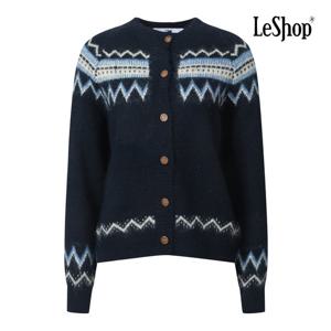 르샵  지그재그 짜임 우드 버튼 니트 가디건 (BP9KC029A)