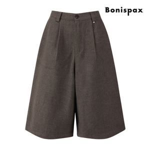 보니스팍스  핀턱 와이드 버뮤다 팬츠 (XPAPT001M0)