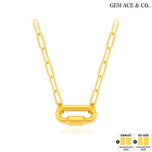 제메이스 24K순금 볼륨 링크 클립 목걸이+24K순금 골드바 2종