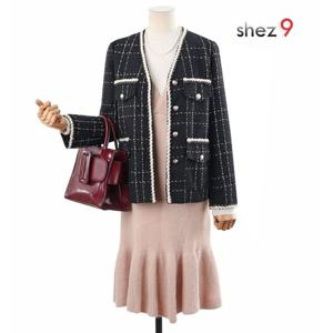 [쉬즈넘버나인]베니 트위드 브이넥 자켓