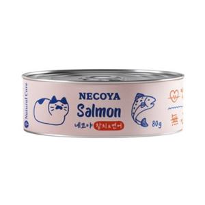 네츄럴코어 네코야 참치&연어 캔 80g 고양이 간식