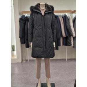 벨리시앙 세이브존07 후드토끼털 탈부착 안감구스 롱패딩 HZ3401