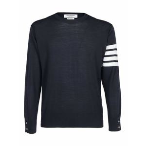 [THOM BROWNE] 라프리마 남성 크루 넥 4바 울 점퍼 MKA002A00014415 Dark Blue /8