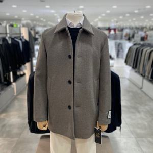 [지오지아]울캐시미어 혼방 체스터 하프 코트_ABE4CG1102_MBE_DG