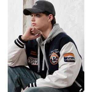 [지프] 남여공용 JEEP 와펜 바시티 자켓 네이비 점퍼 JP3JPU253