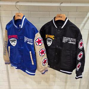 지프키즈 CB01 와펜 배색 홑겹 항공점퍼 KP2JPU216