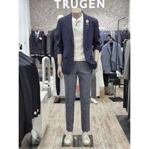 [트루젠]쿨 아쿠아 린넨 와플 자켓(EU5JKM013)014 모달 린넨 혼