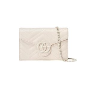 구찌 GG 마몽 마틀라세 미니백 화이트 레더 474575-AABZK-9022