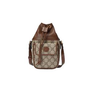 구찌 GG 미니 미니백 스퀘어 인터로킹 G 베이지 에보니 슈프림 746303-9AADJ-9745