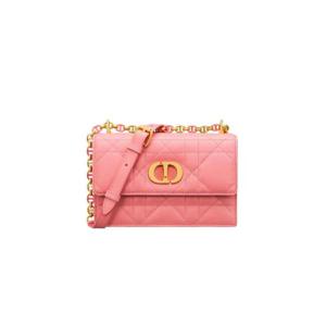 디올 미스 카로 미니백 라이트 핑크 매크로까나쥬 램스킨 S5169UDAX-M89P