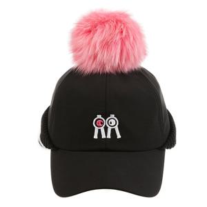 롤링롤라이 털방울 모자 볼캡 블랙