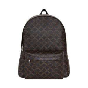 셀린느 미디움 백팩 트리옹프 캔버스 카프스킨 블랙 188382BOV-38SI