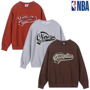 [NBA]N253TS020P GR 남여공용 엔비에이 팀별 아플리케 레터링 오버핏 맨투맨티셔츠