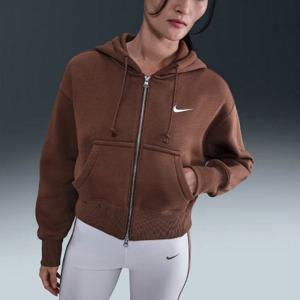 나이키후드집업 OQC HV2427-265 피닉스 플리스 루즈 풀집 크롭 후디 블랙