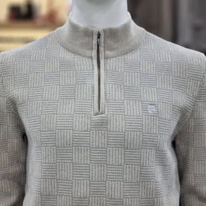 [피에르가르뎅]겨울신상 셔닐 사각조직 반집업 스웨터PPKR490382