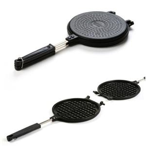 퀸센스 와플팬 인덕션 양면 와플메이커 원형 토스트팬 와플팬 크로플팬 프라이팬 와플메이커 와플프라이팬