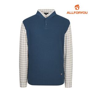 [올포유] 남성 체크 셔츠 레이어드 니트 AGSPL1211-904