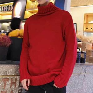 남자 터틀넥 니트 티셔츠 폴라 겨울 데일리 스타일