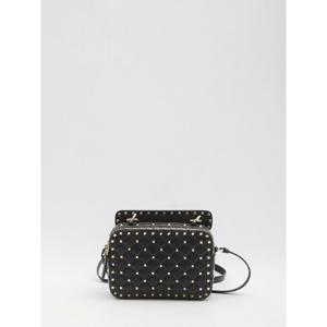 발렌티노 블랙 양가죽 락스터드 크로스바디 백 6W2B0Q94 NAP 0N