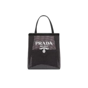 프라다 스몰 세퀸 메쉬 토트백 블랙 1BG417-2D0A-F0002