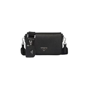 프라다 사피아노 레더 숄더백 블랙 2VD059-9Z2-F0002