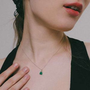 제이로렌 러프 젬스톤 실버 목걸이 N01178