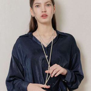 제이로렌 롱 진주 실버 목걸이 N01226