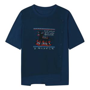 [베스띠벨리]아트웍버튼장식언발티셔츠 BJIBH2808BLD_DG