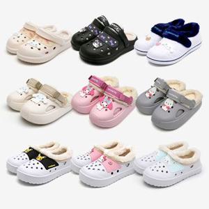 [프리프리스 슈즈]25FW 산리오/포켓몬 키즈 외 유아동 겨울 털 샌들 슬리퍼