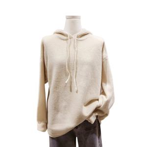 [비지트인뉴욕]후드 긴팔 니트 VBBLK66