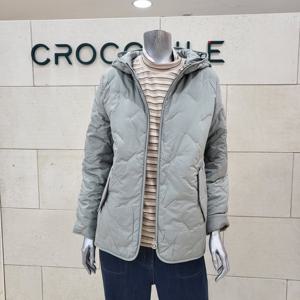 [크로커다일레이디]자수 포인트 후드패딩점퍼CLEWPD001-LK_BP