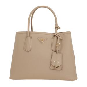 프라다 샌드 컬러 사피아노 가죽 핸드백 1BG887VOOG 2A4AF0036