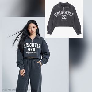 [더데이걸]걸크러쉬 반집업 맨투맨 TGMA25806