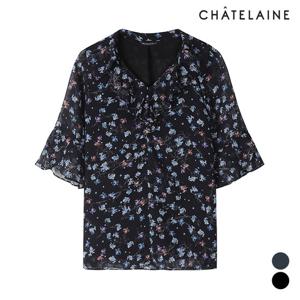 [샤트렌] 플라워7부쉬폰블라우스_HCAFBL101