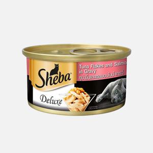 [13+1] 쉬바 참치와 연어와 그레이비 소스 85G 고양이 사료