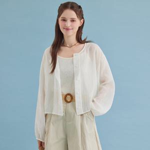 FOCUS   2SET 시스루 긴팔 블라우스+나시 PBBF5M1BL5601