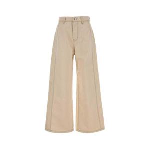 AMI Sand denim wide leg jeans H25FTR822DE0106 150H25