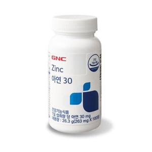 [지앤씨][GNC] 아연 30 (263mg X 100정)
