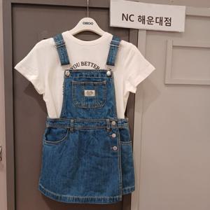 [오후]랩스커트가 붙어 있는 ~~ 데님 점프 수트 OHTH24S51