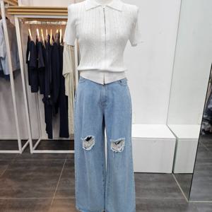 [플라스틱아일랜드]디스트로이드 일자 데님 팬츠(PQ2DP061)_CA