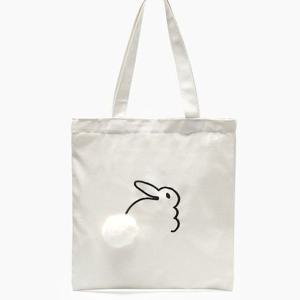 가벼운 여성 일러스트 에코백 천가방 A540 (아이보리