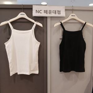 [오후]블랙 화이트 2 장세트~비치 크롭 쿨 끈티셔츠 OHRA25A51