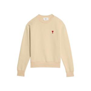 아미 스몰 하트 로고 스웨트셔츠 바닐라 USW001-730-709