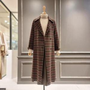 [아니베에프]  A2BWLC560_핸드메이드 체크 롱 코트