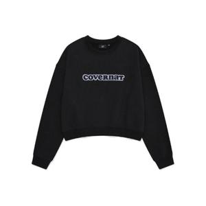 커버낫긴팔티 JQS CO2403CR70-BK 우먼 쿠퍼 로고 맨투맨 Black